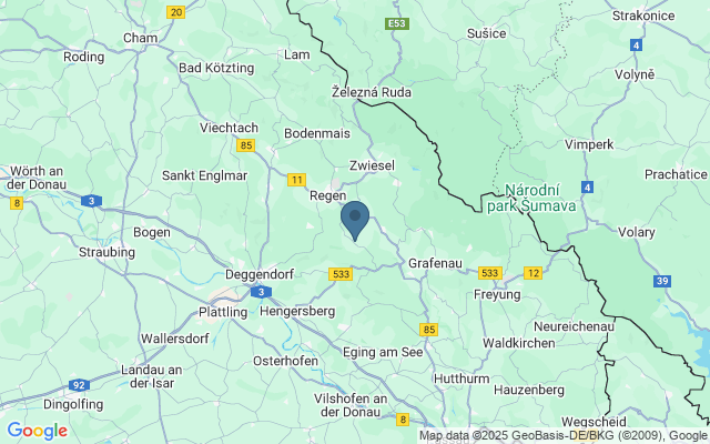 Kaart met locatie Het Beierse Woud